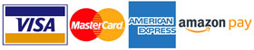 We accept Visa, Mastercard, American Express and Amazon